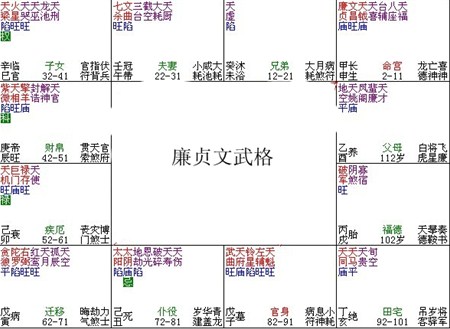 紫微斗数富贵格局—廉贞文武格