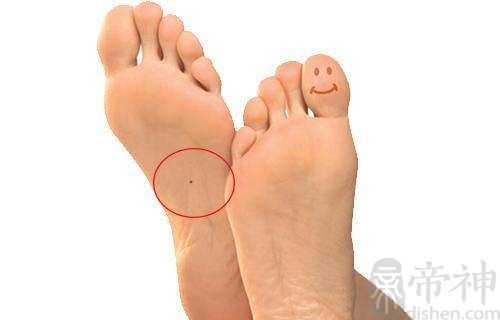 脚踵长痣代表什么图解图片